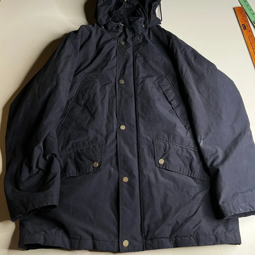 Polo Ralph Lauren Mens Navy Blue Hooded Field Jacket Parka Size Medium